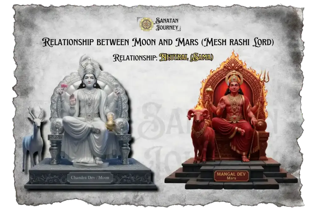 Relationships between Moon (Chandra Graha) and Mars (Mangal Graha)