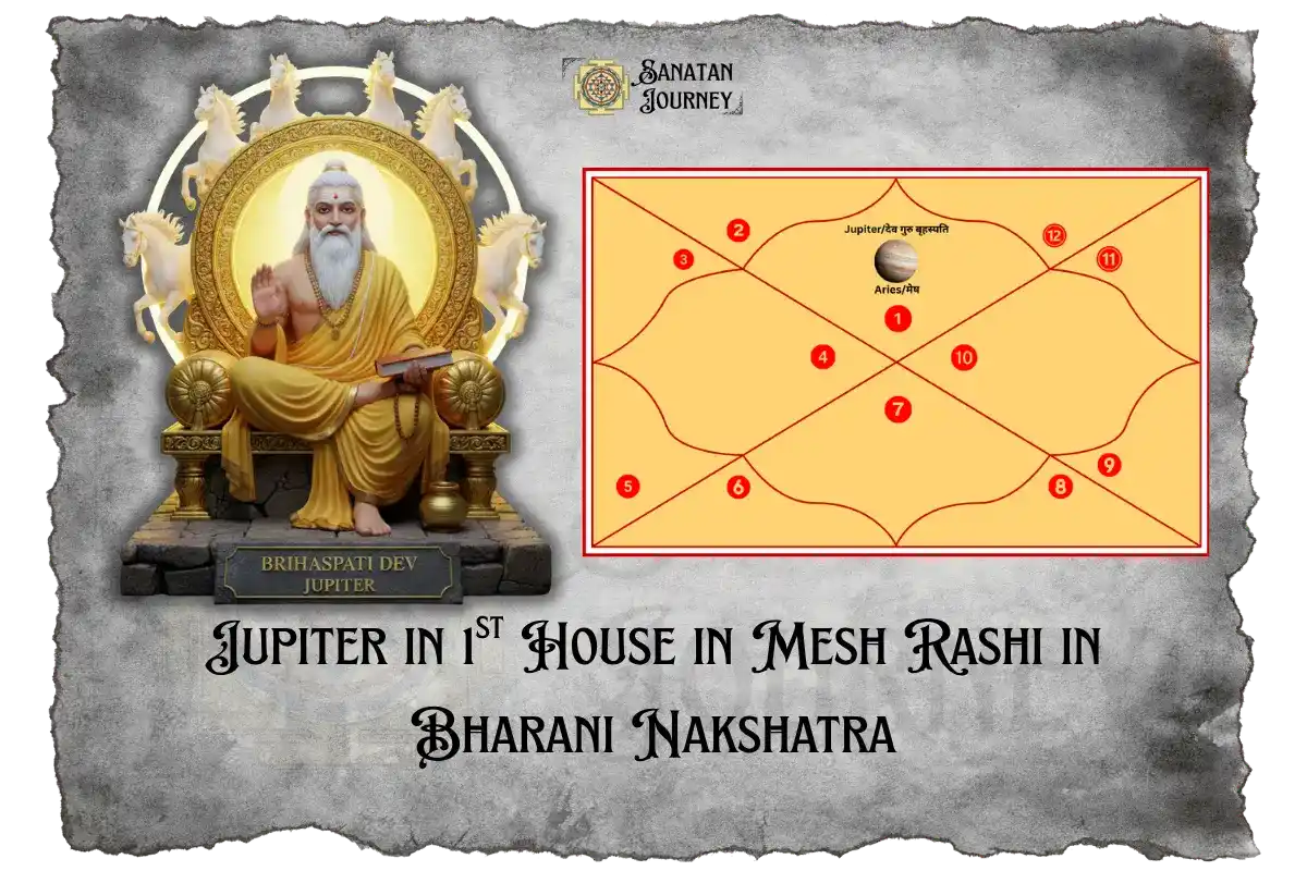 Jupiter in 1st house in Mesh Rashi in Bharani Nakshatra