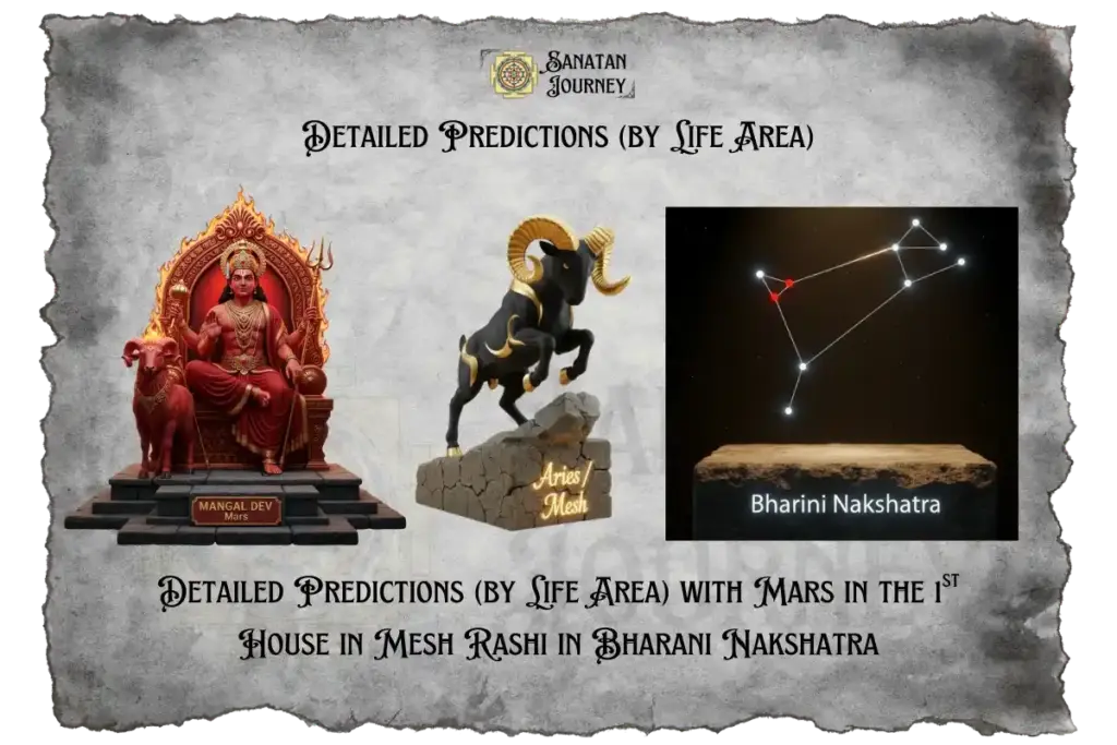 Detailed Prediction of Mars in 1st House in Mesh Rashi in Bharani Nakshatra
