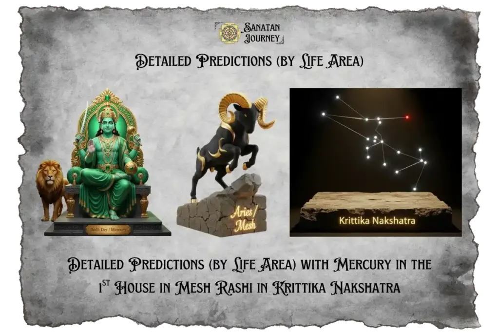 Detailed Predictions of Mercury in 1st House in Mesh Rashi in Krittika Nakshatra