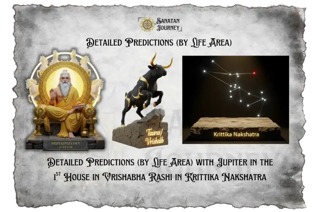 Jupiter in 1st House in Vrishabha Rashi in Krittika Nakshatra -Detailed Analysis