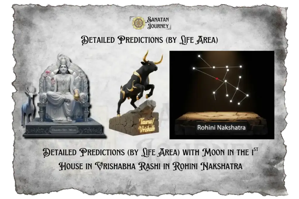 Moon in 1st House in Vrishabha Rashi in Rohini Nakshatra - Detailed Analysis