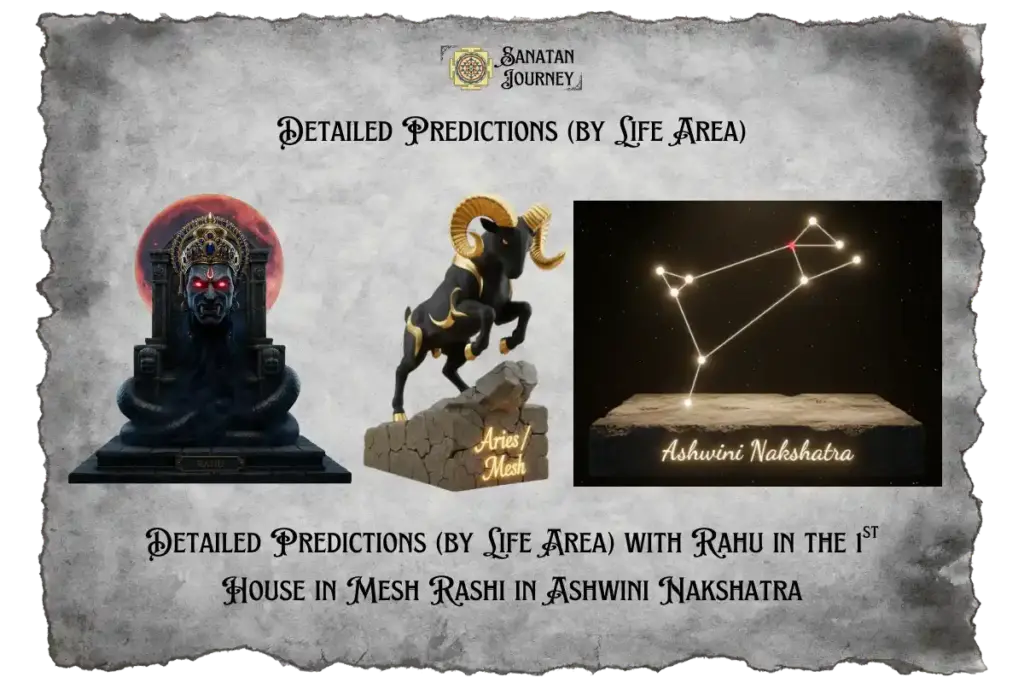 Rahu in 1st House in Mesh Rashi in Ashwini Nakshatra - Detailed Prediction by Life Area