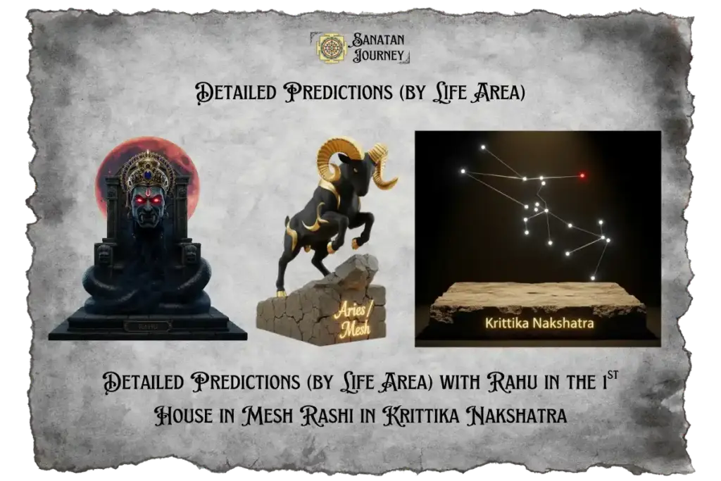 Rahu in 1st House in Mesh Rashi in Krittika Nakshatra - Detailed Prediction by Life Area