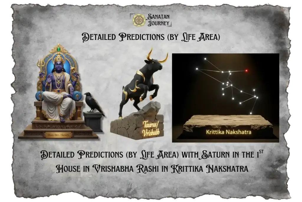 Saturn in 1st House in Vrishabha Rashi in Krittika Nakshatra - Detailed Analysis