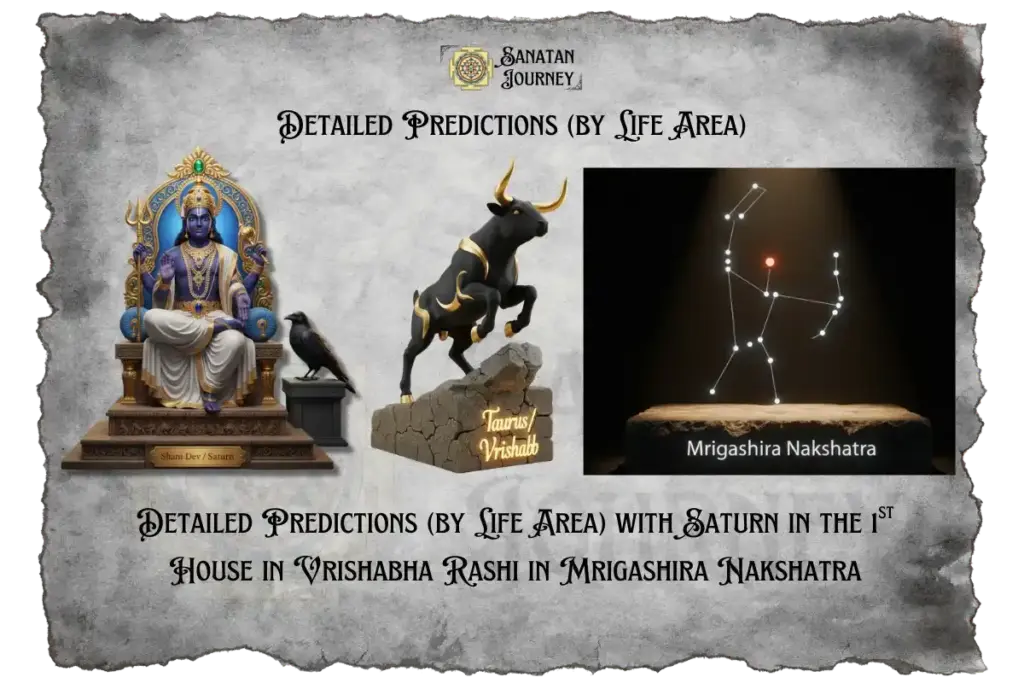 Saturn in 1st House in Vrishabha Rashi in Mrigashira Nakshatra - Detailed Analysis