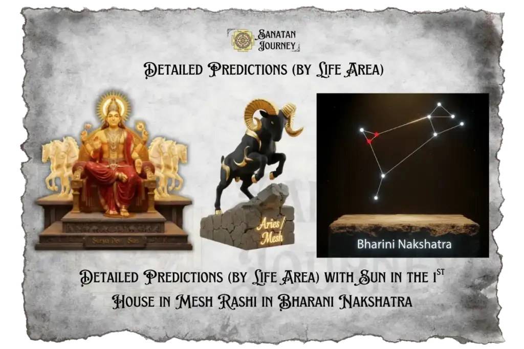 Sun in 1st House in Mesh Rashi in Bharani Nakshatra - Detailed Analysis