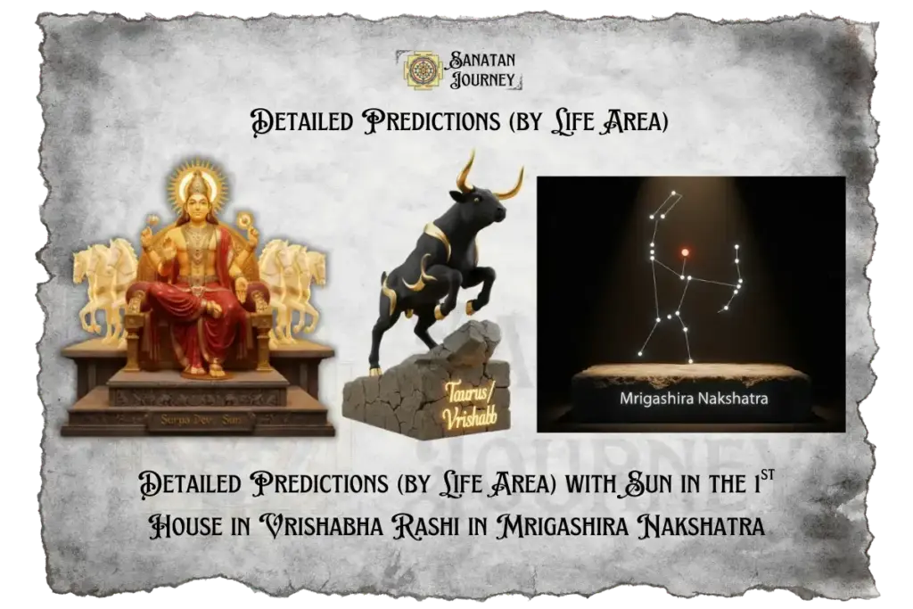 Sun in 1st House in Vrishabha Rashi in Mrigashira Nakshatra - Detailed Analysis