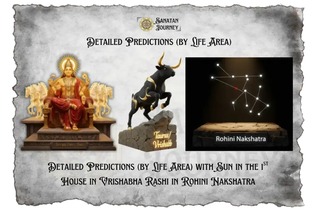 Sun in 1st House in Vrishabha Rashi in Rohini Nakshatra - Detailed Analysis