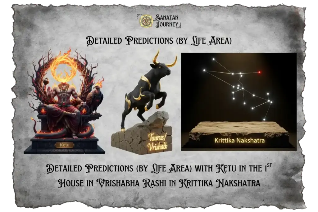 Ketu in 1st House in Vrishabha Rashi in Krittika Nakshatra - Detailed Analysis
