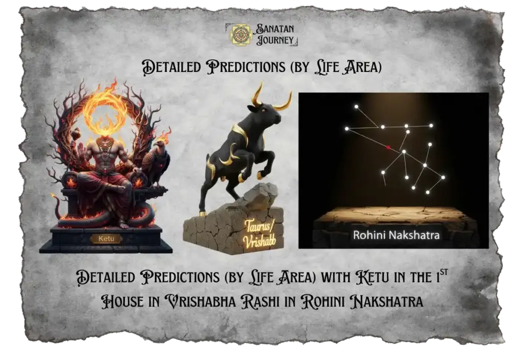 Ketu in 1st House in Vrishabha Rashi in Rohini Nakshatra - Detailed Analysis