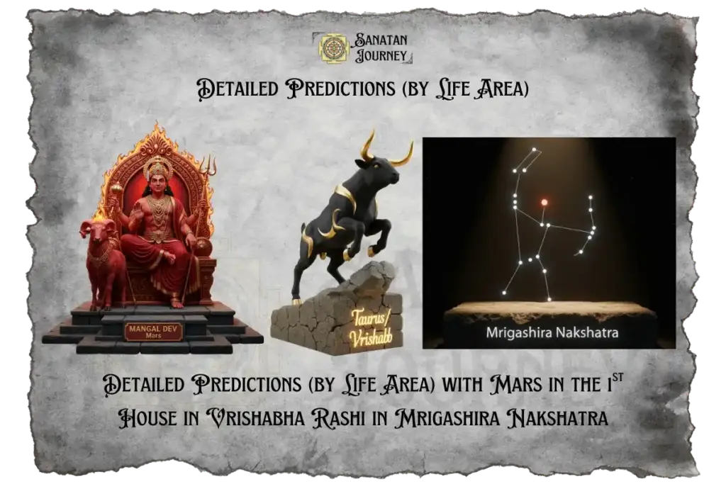 Mars in 1st House in Vrishabha Rashi in Mrigashira Nakshatra - Detailed Analysis