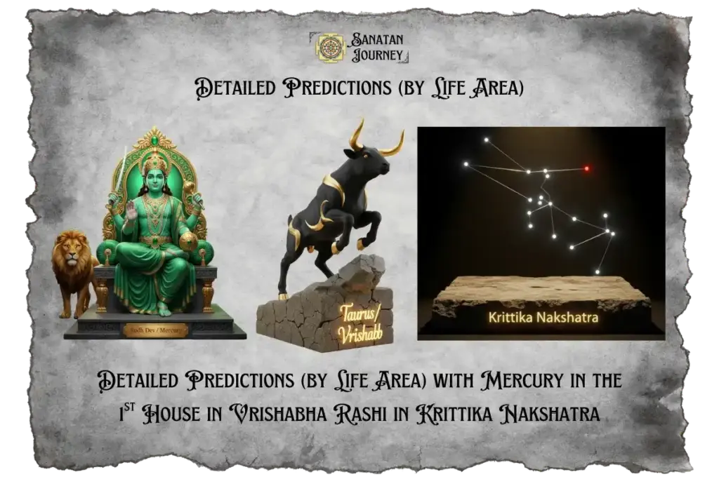 Mercury in 1st House in Vrishabha Rashi in Krittika Nakshatra - Detailed Analysis