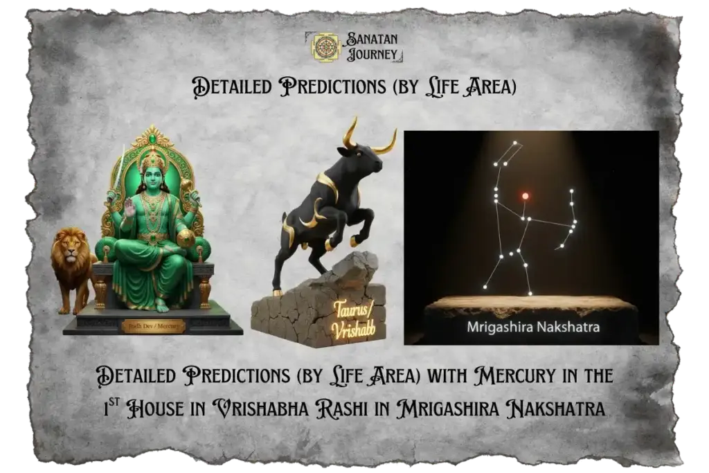 Mercury in 1st House in Vrishabha Rashi in Mrigashira Nakshatra - Detailed Analysis
