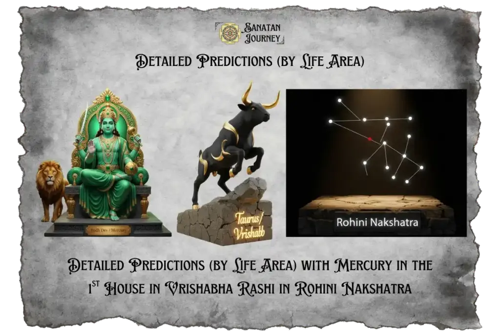 Mercury in 1st House in Vrishabha Rashi in Rohini Nakshatra - Detailed Analysis