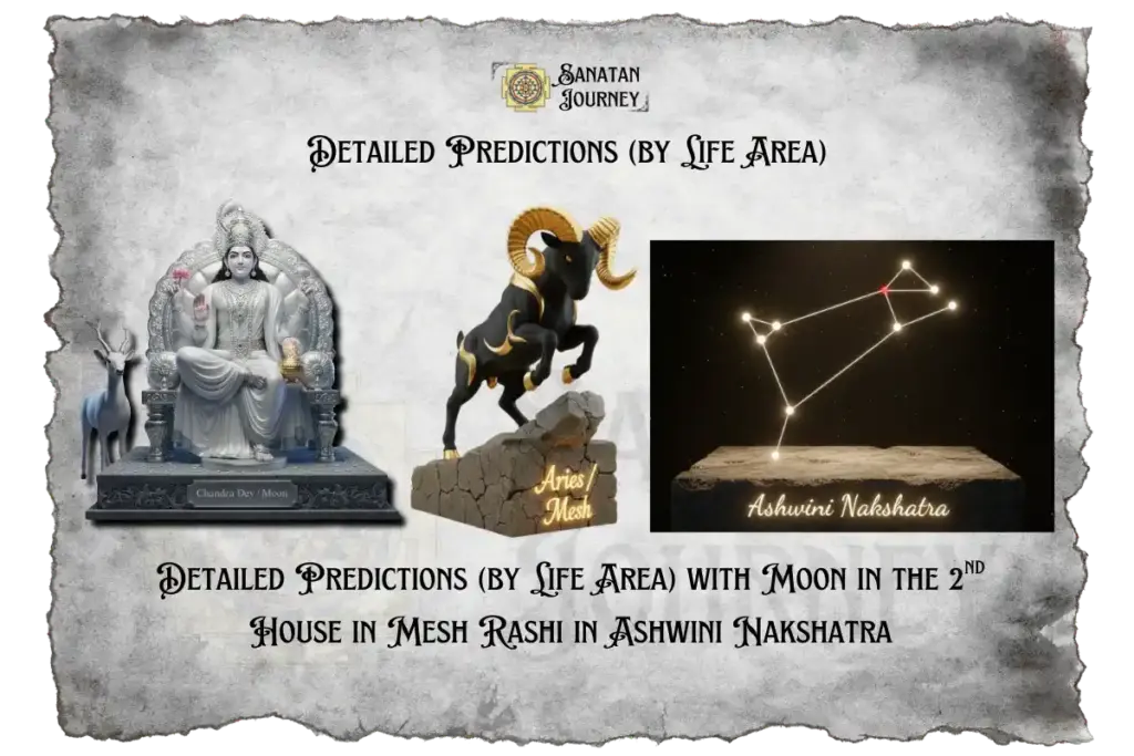 Moon in 2nd house in Mesh Rashi in Ashwini Nakshatra - Detailed Analysis