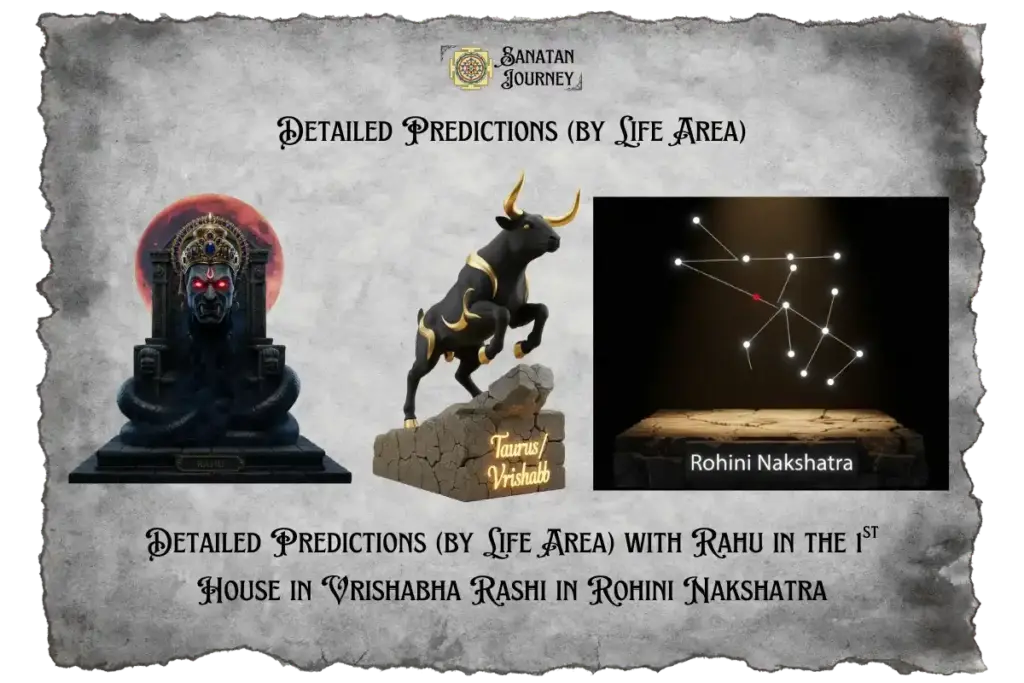 Rahu in 1st House in Vrishabha Rashi in Rohini Nakshatra - Detailed Analysis