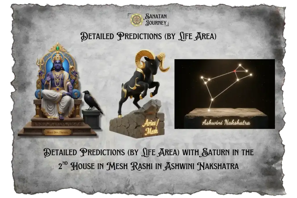 Saturn in 2nd House in Mesh Rashi in Ashwini Nakshatra - Detailed Analysis