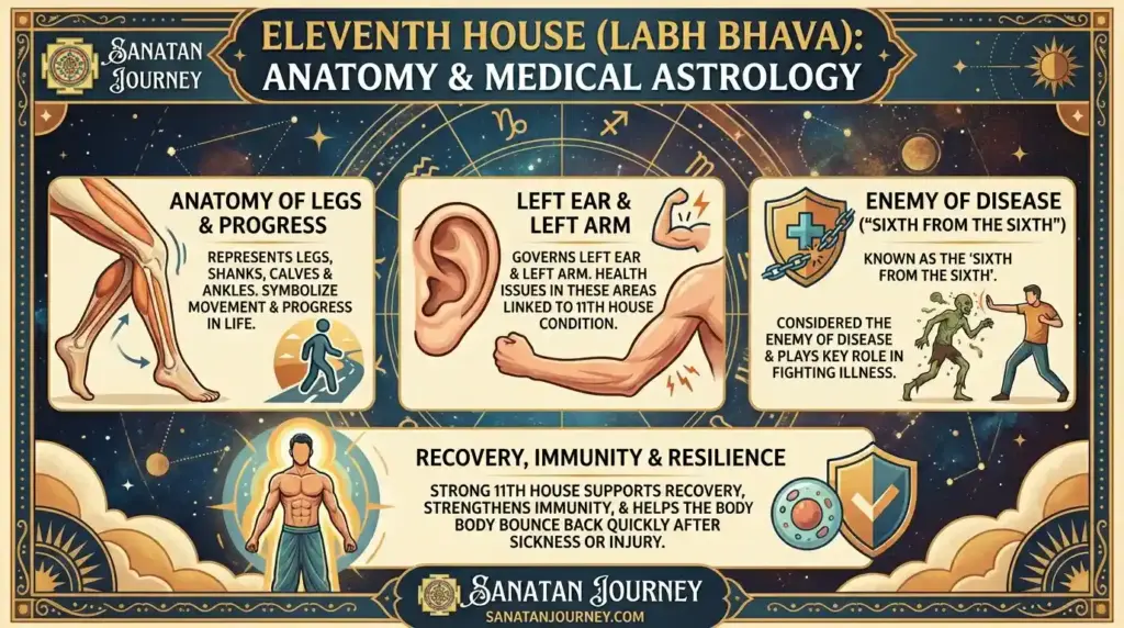 Anatomy & Medical Astrology of Eleventh House (Labh Bhava)