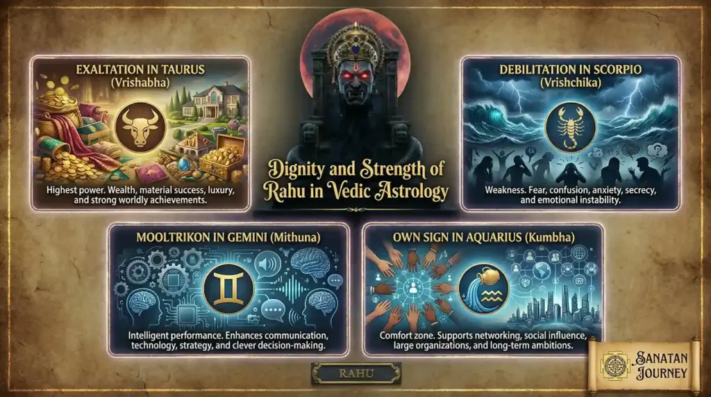 Dignity and Strength of Rahu