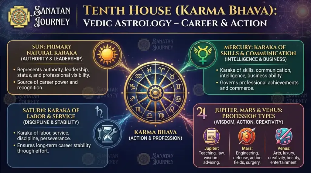 Karaka (Significator) Planets of Karma Bhava (Tenth House) (1)