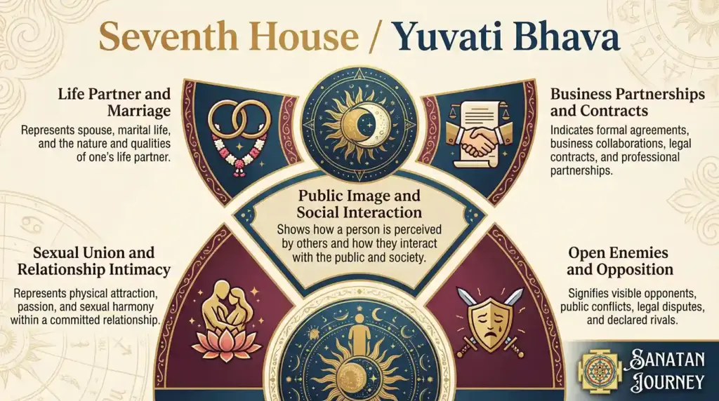 Major Karakatvas (Significations) of Yuvati Bhava (Seventh House)