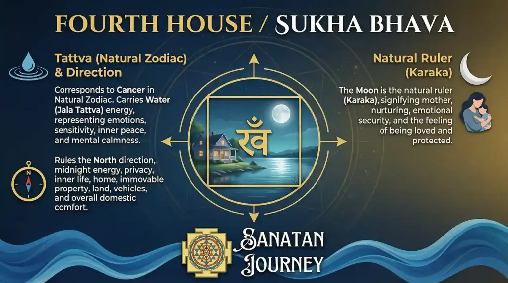 Tattva (Natural Zodiac) & Direction - Fourth House