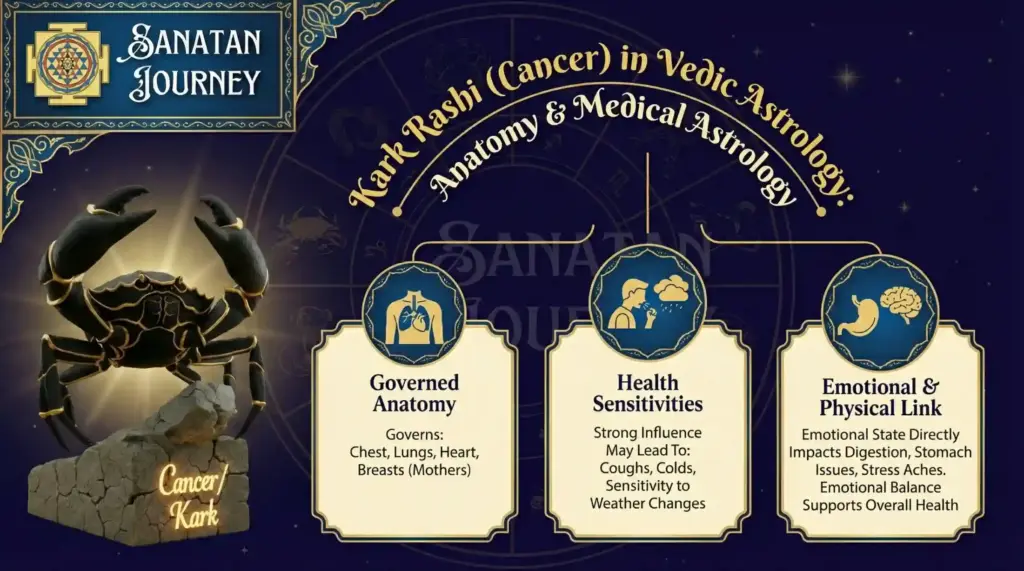Anatomy & Medical Astrology of Kark Rashi (Cancer)