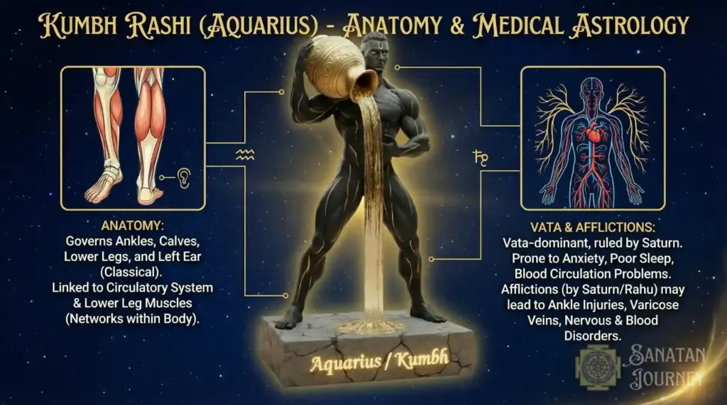 Anatomy & Medical Astrology of Kumbha Rashi (Aquarius)