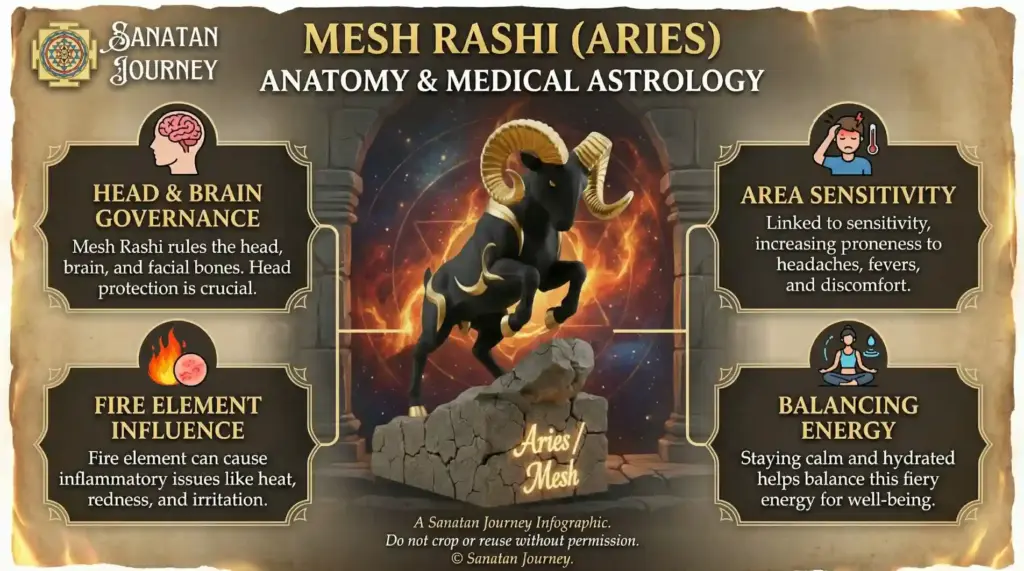 Anatomy & Medical Astrology of Mesh Rashi (Aries)