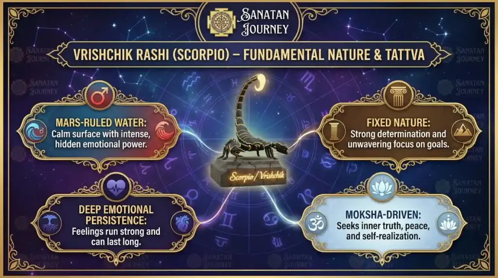 Fundamental Nature & Tattva of Vrishchik Rashi (Scorpio)