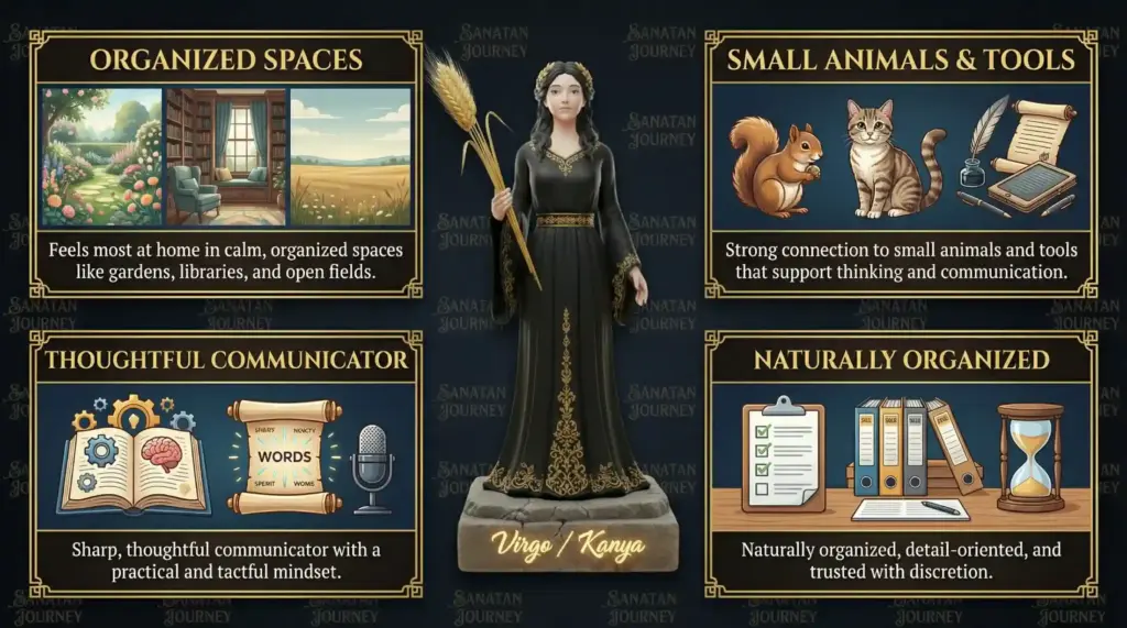 Major Karakatvas (Significations) of Kanya Rashi (Virgo)