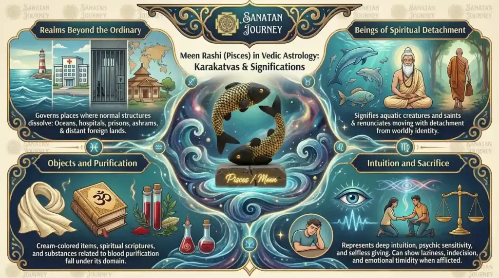 Major Karakatvas (Significations) of Meen Rashi (Pisces)