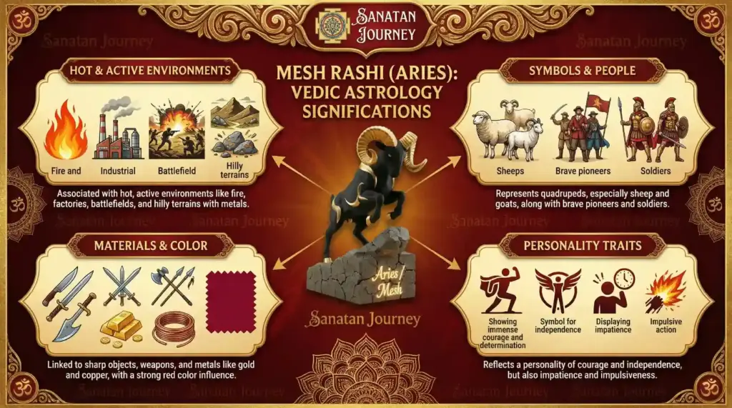 Major Karakatvas (Significations) of Mesh Rashi (Aries)