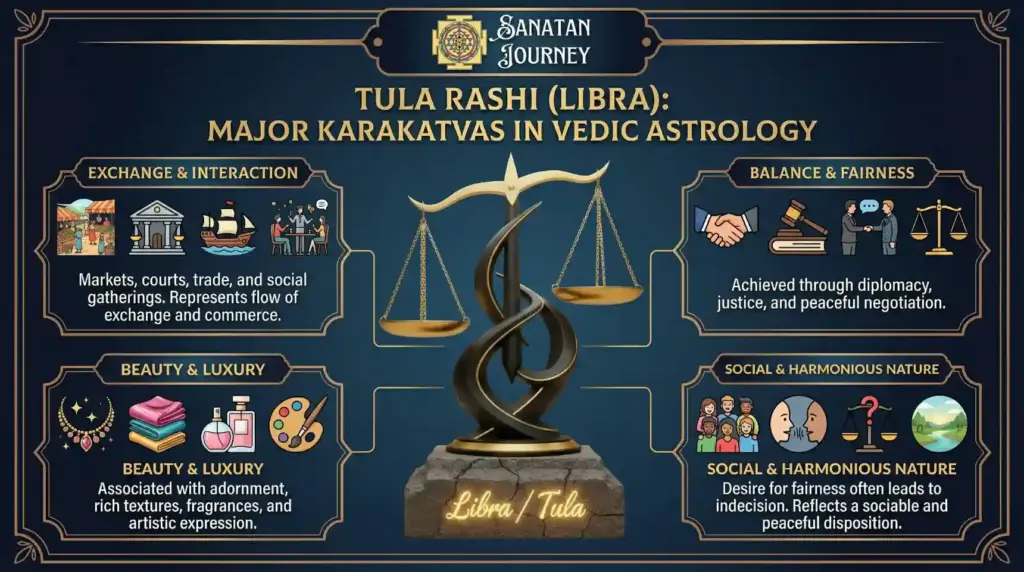Major Karakatvas (Significations) of Tula Rashi (Libra)