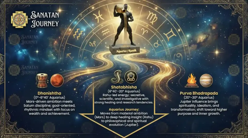 Nakshatra Divisions of Kumbh Rashi (Aquarius)