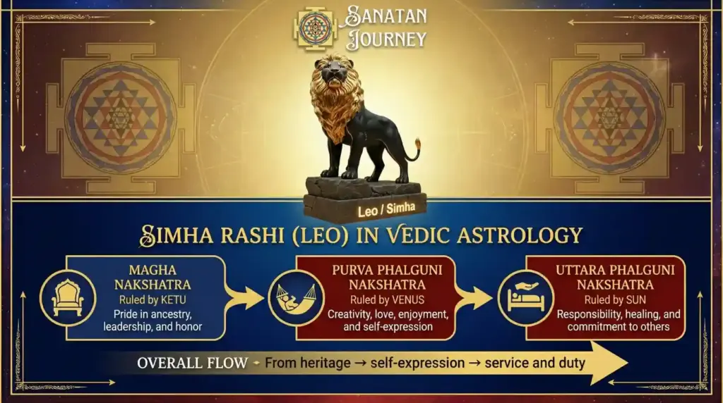 Nakshatra Divisions of Simha Rashi (Leo)