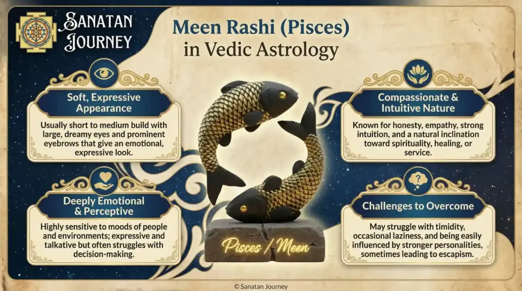 Personality Traits (Ascendant-Moon) of Meen Rashi (Pisces)