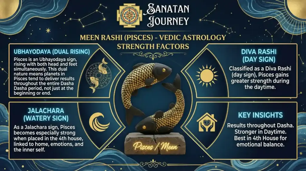 Strength Factors (DayNight & Rising) of Meen Rashi (Pisces)