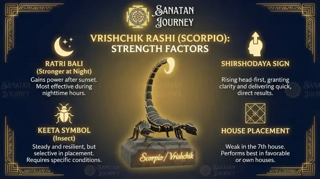 Strength Factors of Vrishchik Rashi (Scorpio)