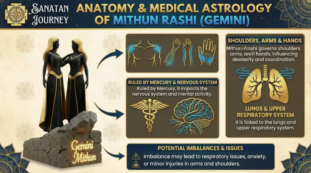 Anatomy & Medical Astrology of Mithun Rashi (Gemini)