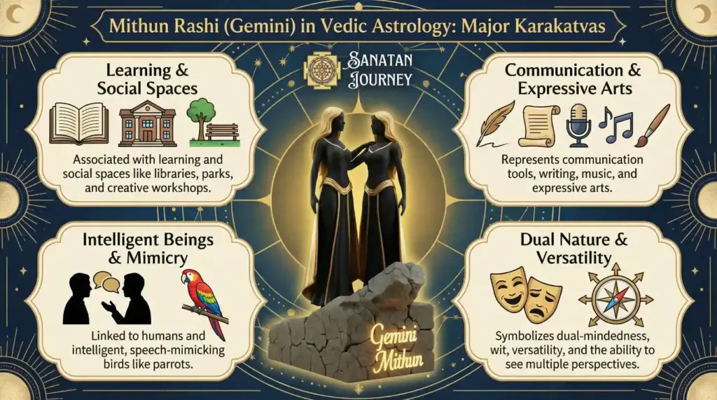 Major Karakatvas (Significations) of Mithun Rashi (Gemini)