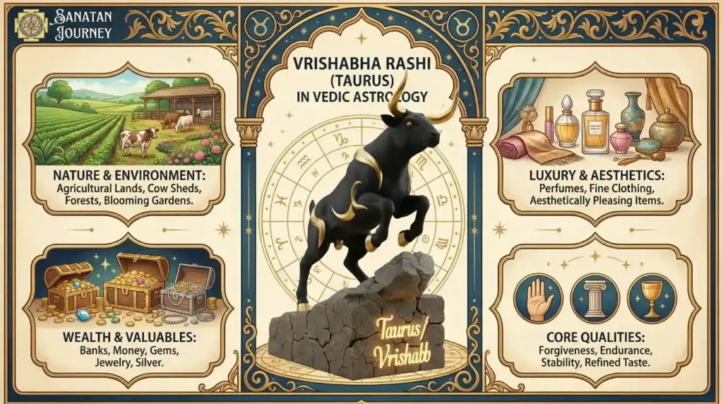 Major Karakatvas (Significations) of Vrishabha Rashi (Taurus)
