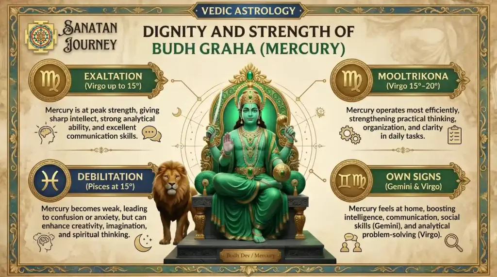 Dignity and Strength of Mercury (Budh Graha)