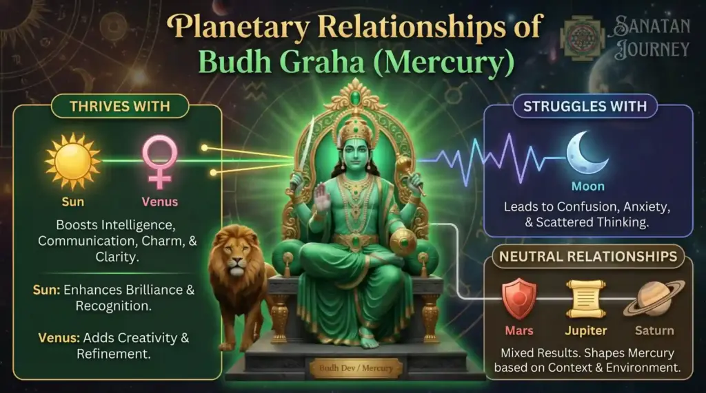 Planetary Relationship of Mercury (Budh Graha)